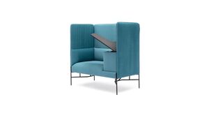 Диван одноместный с высокой спинкой со столиком справа